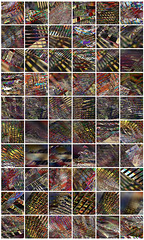 "Collage Mosaics 1 (An Artist on Christmas Eve)" (A mosaic, made and titled by QThomasBower, of cyber-art made by jdyf333)