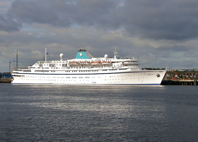 Cruise Ship 'Athena' at North Shields, River Tyne, UK on 30th August 2009