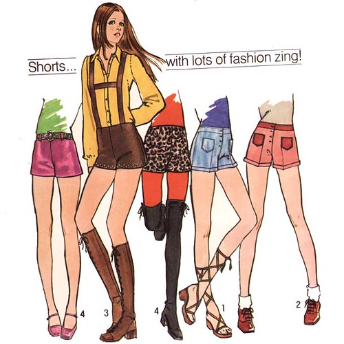 Vintage 1970's women's shorts sewing pattern
