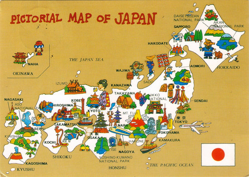 Pictorial map of Japan by trudeau
