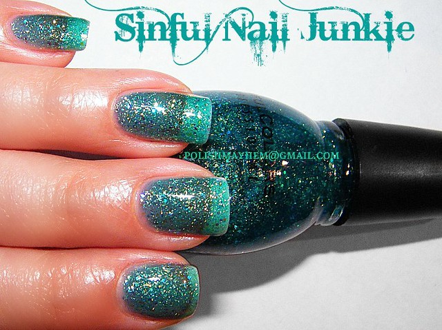 Sinful Nail Junkie - aqua jelly glitter. Check out my blog at