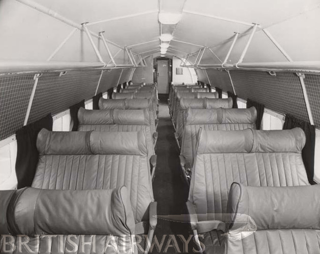 1940s - BEA Douglas DC-3, passenger cabin