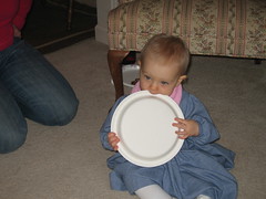 Now that the cake is gone, time to eat the plate.
