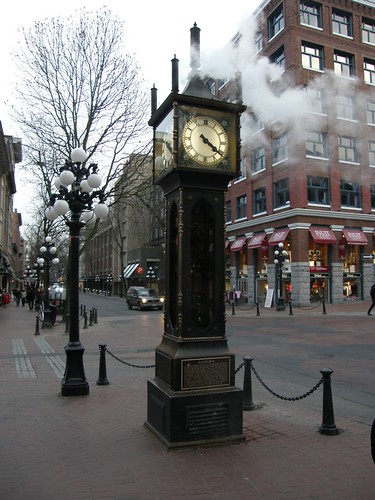 The world famous Steam Clock in Gastown Vancouver