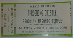 Throbbing Gristle at the Brooklyn Masonic Temple, 04/16/09
