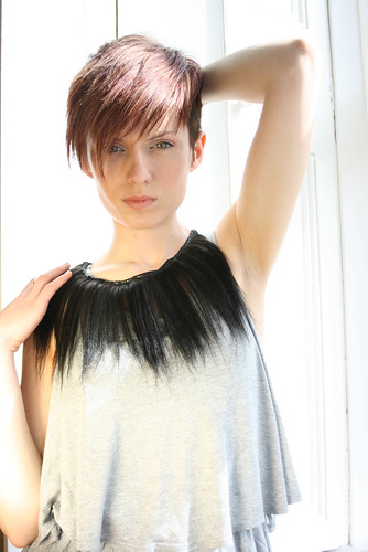 A top heavy pixie cut gives a dynamic, edgy look!