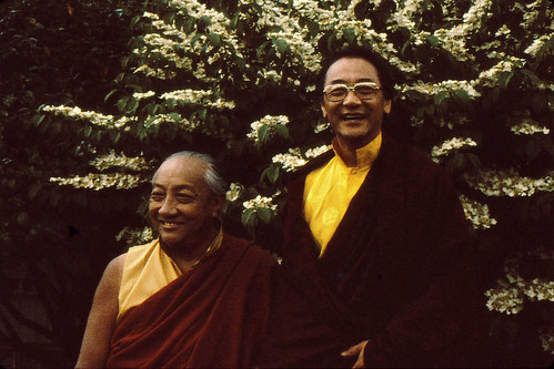HH Dilgo Khyentse Rinpoche and HH Dagchen Sakya, Seattle, Washington, USA 1976 by Wonderlane