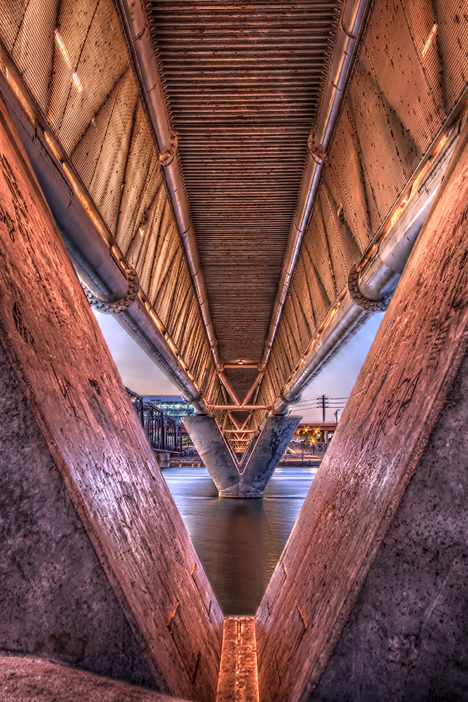 Under Monorail Bridge in HDR
