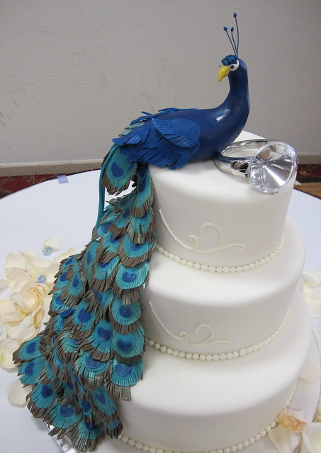Masse's Pastries peacock wedding cake by MASSE'S PASTRIES