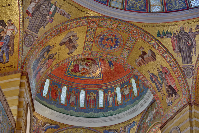 Cathedral Basilica of Saint Louis, in Saint Louis, Missouri, USA - ceiling detail