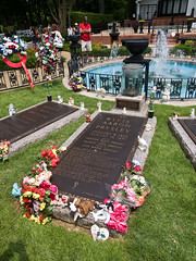 Elvis' grave at Graceland Meditation Garden