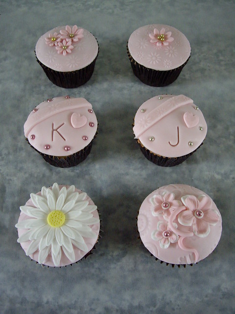 Sample Wedding Cupcakes These are some samples for my friends wedding using