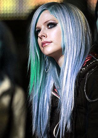 Avril Lavigne Blue Hair