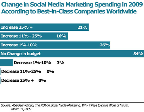 social media marketing spending 2009