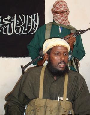 The leader of al-Shabab Sheik Mukhtar Robow Ali (Abu Mansur).  The group stated that fighting in the Bakol region resulted in victory for the resistance movement. They are calling for the removal of AU forces from Mogadishu. by Pan-African News Wire File Photos