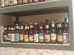 Beer bottle collection in the beer room