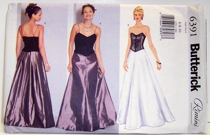 Free Dress Sewing Patterns on Butterick 6391 Sewing Pattern Designer Rimini Formal Prom Dress Fitted