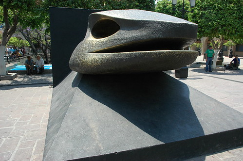Snake head sculpture, main square, Guadalajara, Jalisco, Mexico by Wonderlane