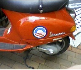 Motor scooter Obama