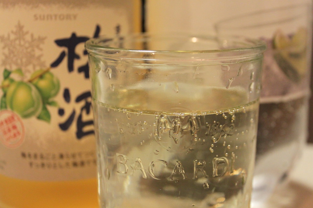 Umeshu and soda water