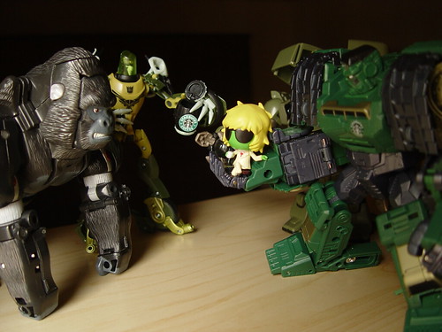 Optimus Primal, Oil Slick, Bulkhead & Hulk