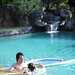 swimming at adi dharma cottage's pool