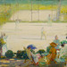 Anderson, Karl (1874-1956) - 1910 Tennis Court at Hotel Baudy