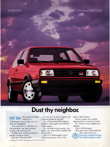 VW Golf GTI Mk2 16v Advert From 1989 by 205gti306gti
