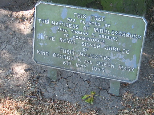 Mrs Thomas K Briggs, Silver Jubilee Tree Plaque, Albert Park