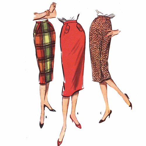 Vintage 1950's skirt sewing pattern