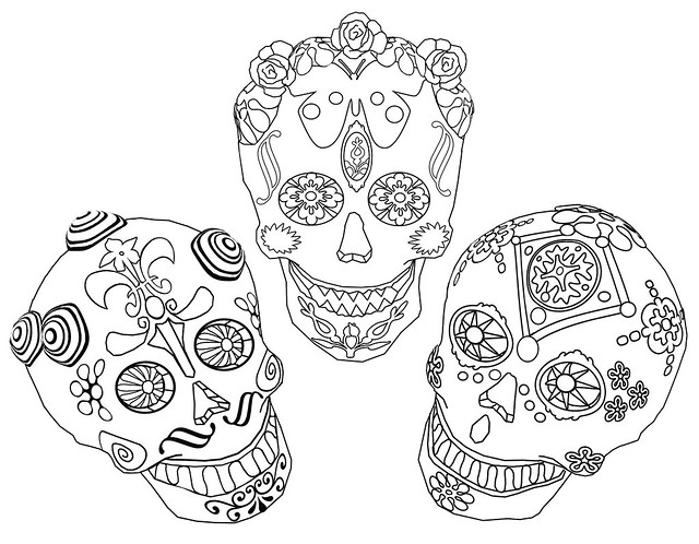 Sugar Skulls Illustration design for merchandise