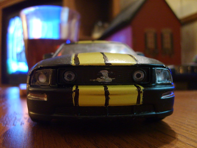 A Ford Mustang from 2007 based on a 1977 Ford Mustang Cobra II