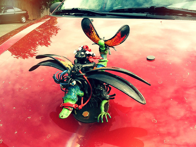Custom Hood Ornament iPhone photo I saw this car in a parking lot 