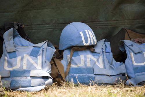 Helmet and Flack Jackets of MONUC Peacekeepers