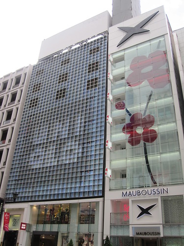 Uniqlo and Mauboussin stores in Ginza