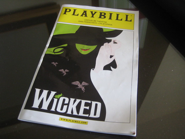 Wicked Playbill the show was amazing especially the light effects for the