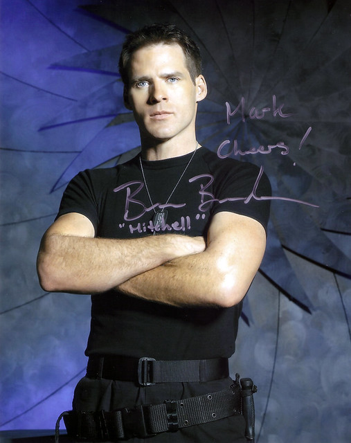 Signed photograph of Ben Browder who plays Cameron Mitchell in Stargate SG1