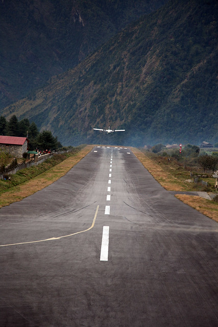 Lukla Airport take-off