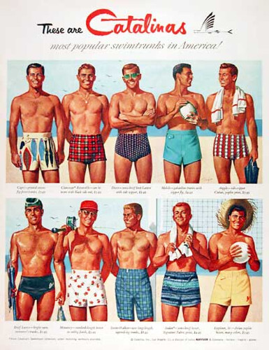 Beefcake on Parade Vintage Men's Catalina Bathing Suit Advertisement