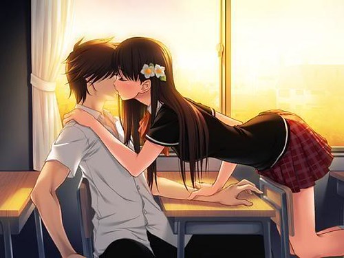 anime couple kissing | Flickr - Photo Sharing!