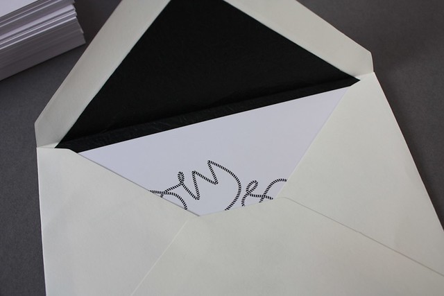 Wedding Invite black lined envelope Flickr Photo Sharing