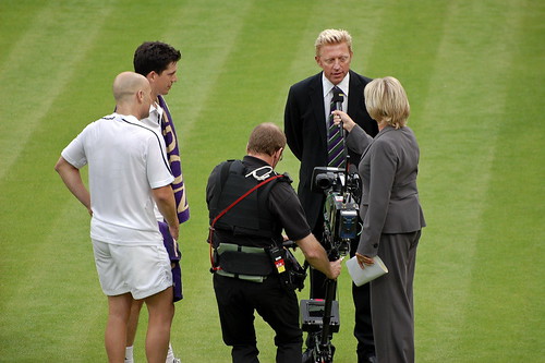 Boris Becker with Sue Barker