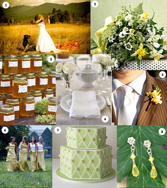 Wedding Inspiration Board Outdoor Wedding Country Prarie Green Yellow