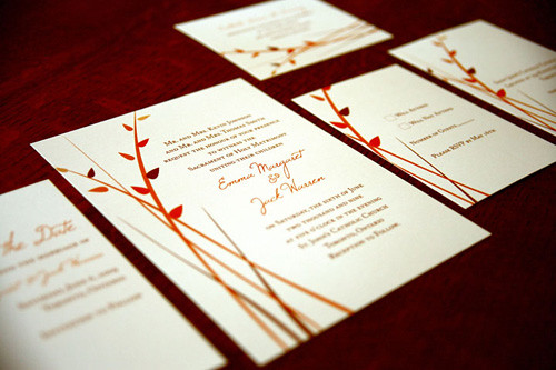 Leaved Branch Wedding Invitations