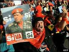 Venezuelan supporter of President Hugo Chavez during the election referendum on February 15, 2009. by Pan-African News Wire File Photos