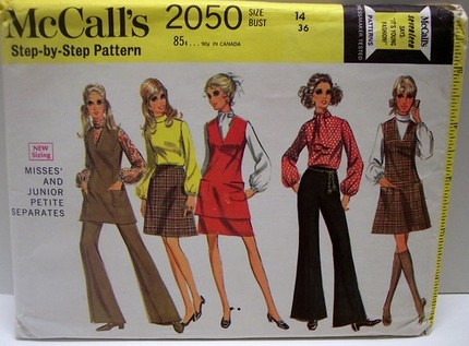 Vintage Dress on Mccalls 2050 Vintage 60 S Pattern Mod Tunic Jumper Dress Pant And
