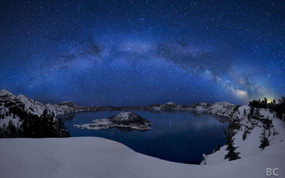 Crater Lake under the Stars