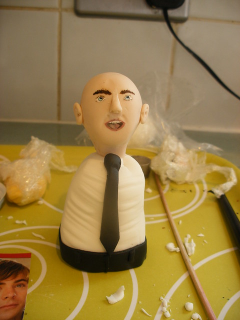 This is a Troy Bolton cake topper for Marie He is freaking me out