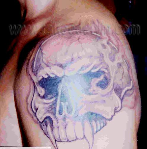Freehand Skull Black Shade Tattoo Flickr Photo Sharing 496x500px