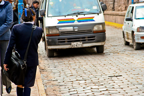 Peru combi schoolgirl cusco cuzco